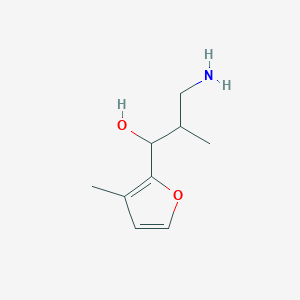 3-Amino-2-methyl-1-(3-methylfuran-2-yl)propan-1-ol