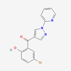 molecular formula C15H10BrN3O2 B1525925 (5-Bromo-2-hydroxyphenyl)(1-(pyridin-2-yl)-1H-pyrazol-4-yl)methanone CAS No. 870811-23-7