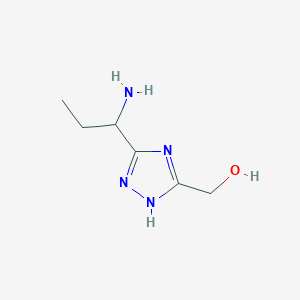 [5-(1-Aminopropyl)-4H-1,2,4-triazol-3-yl]methanol