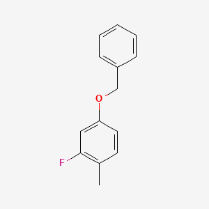 molecular formula C14H13FO B1525928 2-Fluoro-1-methyl-4-(phenylmethoxy)benzene CAS No. 1036724-56-7
