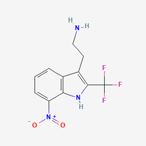 2-[7-Nitro-2-(trifluoromethyl)-1H-indol-3-yl]ethan-1-amine