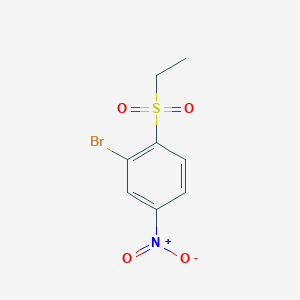 molecular formula C8H8BrNO4S B1525930 2-溴-1-(乙烷磺酰)-4-硝基苯 CAS No. 900175-19-1