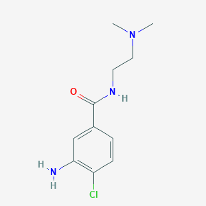 molecular formula C11H16ClN3O B15259308 3-amino-4-chloro-N-[2-(dimethylamino)ethyl]benzamide CAS No. 926238-86-0