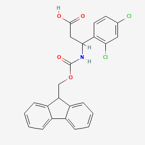 molecular formula C24H19Cl2NO4 B15259318 (3S)-3-(2,4-dichlorophenyl)-3-(9H-fluoren-9-ylmethoxycarbonylamino)propanoic acid 