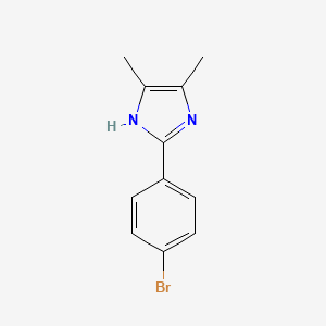 molecular formula C11H11BrN2 B15259329 2-(4-bromophenyl)-4,5-dimethyl-1H-imidazole 