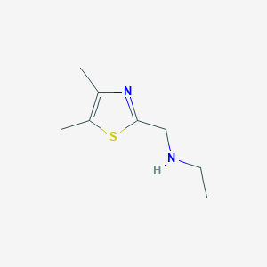 molecular formula C8H14N2S B15259360 (4,5-Dimethyl-thiazol-2-ylmethyl)-ethyl-amine 