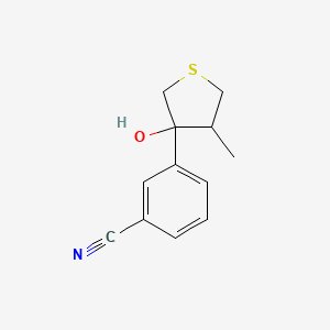 3-(3-Hydroxy-4-methylthiolan-3-yl)benzonitrile