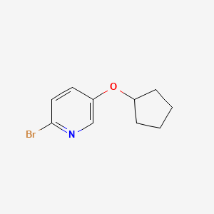 molecular formula C10H12BrNO B1525937 2-溴-5-(环戊氧基)吡啶 CAS No. 1144110-16-6