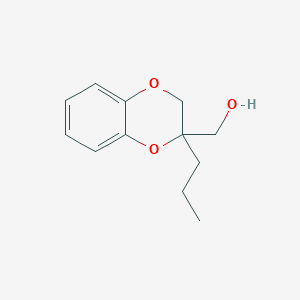 molecular formula C12H16O3 B15259384 (2-Propyl-2,3-dihydro-1,4-benzodioxin-2-yl)methanol 