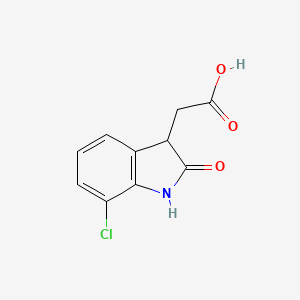 molecular formula C10H8ClNO3 B15259399 2-(7-chloro-2-oxo-2,3-dihydro-1H-indol-3-yl)acetic acid 