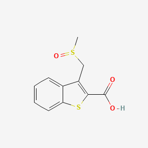 molecular formula C11H10O3S2 B1525941 3-(甲磺酰甲基)-1-苯并噻吩-2-羧酸 CAS No. 1247628-27-8
