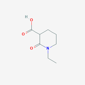 molecular formula C8H13NO3 B15259416 1-Ethyl-2-oxopiperidine-3-carboxylic acid 