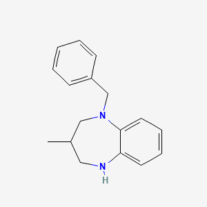 molecular formula C17H20N2 B1525942 1-benzyl-3-methyl-2,3,4,5-tetrahydro-1H-1,5-benzodiazepine CAS No. 1354954-44-1