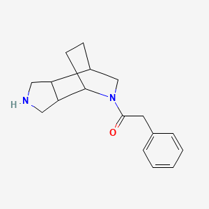 molecular formula C17H22N2O B15259437 1-{4,8-Diazatricyclo[5.2.2.0,2,6]undecan-8-yl}-2-phenylethan-1-one 