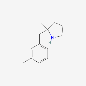 molecular formula C13H19N B15259445 2-Methyl-2-[(3-methylphenyl)methyl]pyrrolidine 