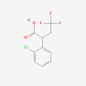 molecular formula C10H8ClF3O2 B15259459 2-(2-Chlorophenyl)-4,4,4-trifluorobutanoic acid 