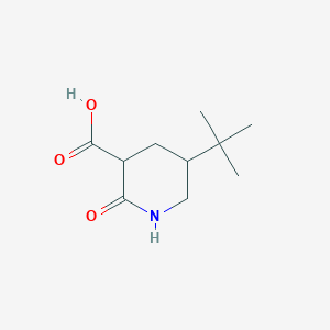 molecular formula C10H17NO3 B15259467 5-tert-Butyl-2-oxopiperidine-3-carboxylic acid 