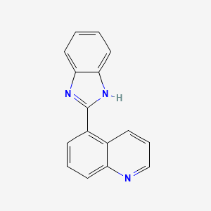 molecular formula C16H11N3 B1525947 5-(1H-1,3-benzodiazol-2-yl)quinoline CAS No. 123995-39-1