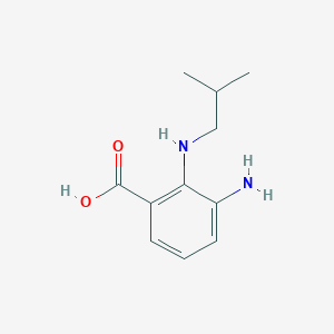 3-Amino-2-[(2-methylpropyl)amino]benzoic acid