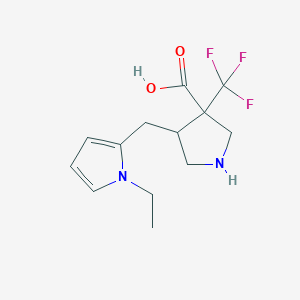 4-[(1-Ethyl-1H-pyrrol-2-yl)methyl]-3-(trifluoromethyl)pyrrolidine-3-carboxylic acid