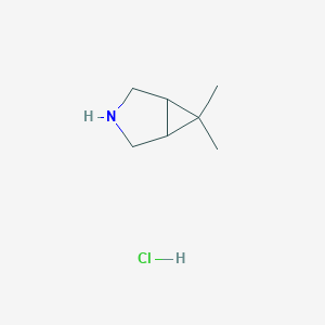 molecular formula C7H14ClN B1525955 6,6-二甲基-3-氮杂双环[3.1.0]己烷盐酸盐 CAS No. 943516-55-0