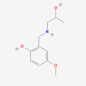 molecular formula C11H17NO3 B15259613 2-{[(2-Hydroxypropyl)amino]methyl}-4-methoxyphenol 