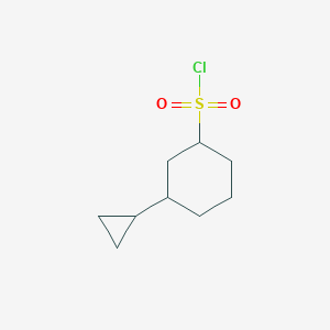 molecular formula C9H15ClO2S B15259641 3-Cyclopropylcyclohexane-1-sulfonyl chloride 