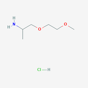 molecular formula C6H16ClNO2 B1525965 1-(2-Aminopropoxy)-2-methoxyethane hydrochloride CAS No. 1354957-56-4