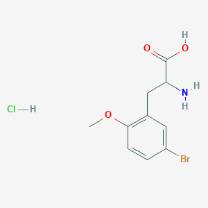 molecular formula C10H13BrClNO3 B1525966 2-氨基-3-(5-溴-2-甲氧基苯基)丙酸盐酸盐 CAS No. 1354950-21-2