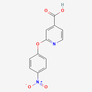 molecular formula C12H8N2O5 B1525969 2-(4-硝基苯氧基)吡啶-4-羧酸 CAS No. 1183195-58-5