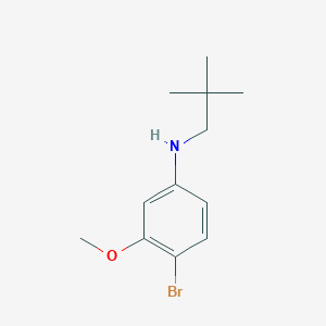 molecular formula C12H18BrNO B15259694 4-Bromo-N-(2,2-dimethylpropyl)-3-methoxyaniline 