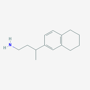 molecular formula C14H21N B15259700 3-(5,6,7,8-Tetrahydronaphthalen-2-yl)butan-1-amine 