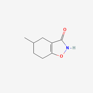 molecular formula C8H11NO2 B15259704 5-Methyl-4,5,6,7-tetrahydro-1,2-benzoxazol-3-ol 