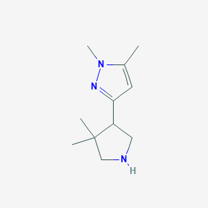 3-(4,4-Dimethylpyrrolidin-3-yl)-1,5-dimethyl-1H-pyrazole