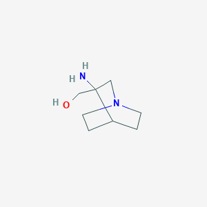 molecular formula C8H16N2O B1525975 {3-氨基-1-氮杂双环[2.2.2]辛烷-3-基}甲醇 CAS No. 1184754-33-3
