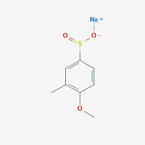 molecular formula C8H9NaO3S B15259781 Sodium 4-methoxy-3-methylbenzene-1-sulfinate 