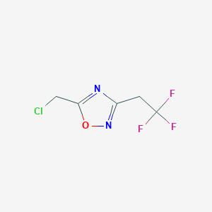 molecular formula C5H4ClF3N2O B1525979 5-(Chloromethyl)-3-(2,2,2-trifluoroethyl)-1,2,4-oxadiazole CAS No. 1249397-70-3