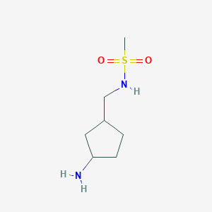 molecular formula C7H16N2O2S B15259794 N-[(3-aminocyclopentyl)methyl]methanesulfonamide 