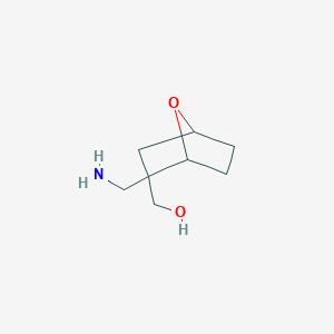 molecular formula C8H15NO2 B15259804 [2-(Aminomethyl)-7-oxabicyclo[2.2.1]heptan-2-yl]methanol 