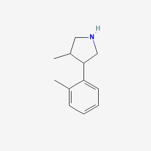 molecular formula C12H17N B15259815 3-Methyl-4-(2-methylphenyl)pyrrolidine 