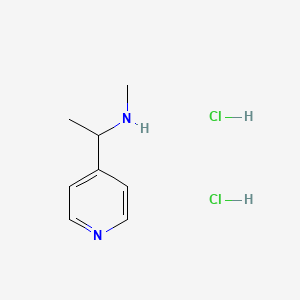 molecular formula C8H14Cl2N2 B15259817 Methyl[1-(pyridin-4-yl)ethyl]amine dihydrochloride 