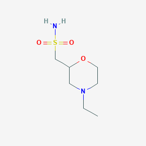 molecular formula C7H16N2O3S B15259851 (4-Ethylmorpholin-2-yl)methanesulfonamide 