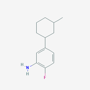 molecular formula C13H18FN B15259866 2-Fluoro-5-(3-methylcyclohexyl)aniline 