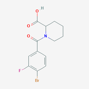 molecular formula C13H13BrFNO3 B1525988 1-(4-Bromo-3-fluorobenzoyl)piperidine-2-carboxylic acid CAS No. 1283338-12-4