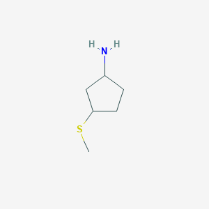 molecular formula C6H13NS B1525989 3-(Methylsulfanyl)cyclopentan-1-amine CAS No. 1342950-93-9