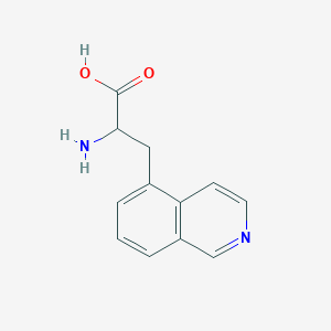 molecular formula C12H12N2O2 B15259933 2-Amino-3-(isoquinolin-5-yl)propanoic acid 