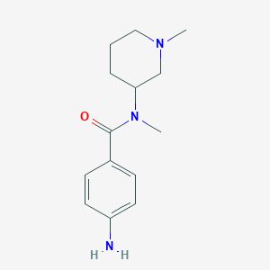 molecular formula C14H21N3O B1525996 4-amino-N-methyl-N-(1-methylpiperidin-3-yl)benzamide CAS No. 1273825-09-4