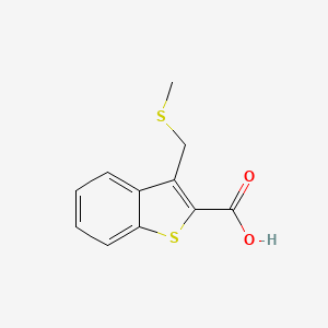 molecular formula C11H10O2S2 B1525999 3-[(甲硫基)甲基]-1-苯并噻吩-2-羧酸 CAS No. 1178202-34-0