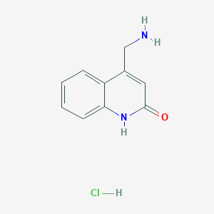 molecular formula C10H11ClN2O B1526002 盐酸 4-(氨甲基)-1,2-二氢喹啉-2-酮 CAS No. 132973-42-3
