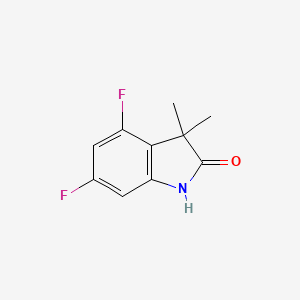 molecular formula C10H9F2NO B15260057 4,6-difluoro-3,3-dimethyl-2,3-dihydro-1H-indol-2-one 